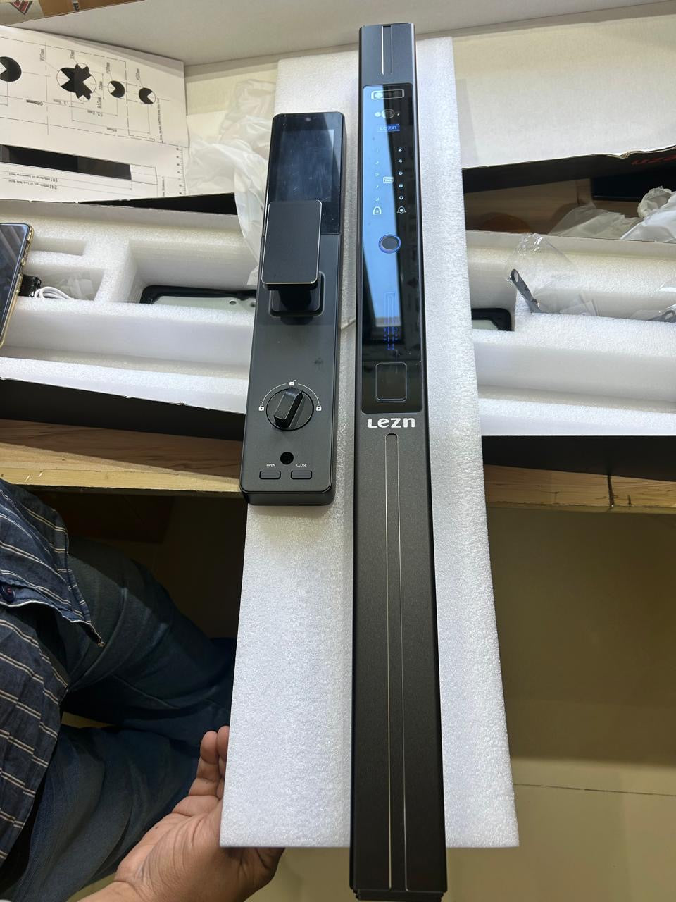 Lezn L02 Face Version Smart Door Lock with Face ID and Live Video with Indoor and Outdoor Cameras
